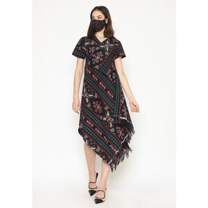 Ikat Handwoven Traditional Dress, Long Woven Dress Made in Indonesia - KATCO