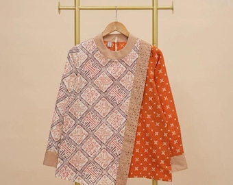 Handmade Batik Blouse: Formal Indonesian Clothes (Fit To XXL)