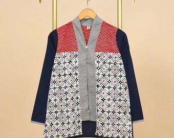 Handmade Batik Blouse: Formal Indonesian Clothes (Fit To XXL)