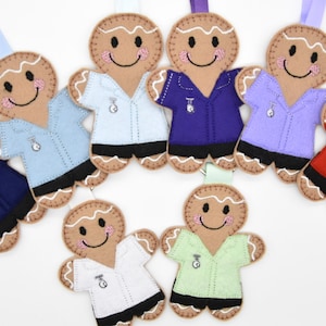 CARER HCA NURSE Nhs Staff Gift Healthcare Assistant Personalised Customise Gingerbread Key Ring Hanging Decoration Coleague Friend Birthday