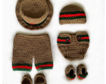 gucci crochet baby outfit