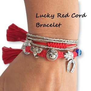 Handmade Infinity Bracelet Red String Bracelet Amulet Kabbalah Bracelet  Protection Bracelet Friendship Romance Lucky Charm Women Men Teenagers 925