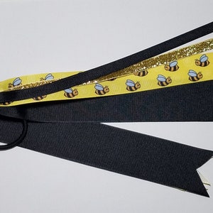 Bee Ponytail Streamer *You Choose Length*