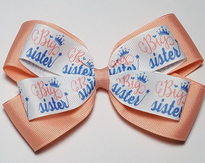 5" Big Sister Hair Bow *You Choose Solid Bow Color*