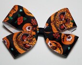 Sugar Skull Pumpkin Hair Bow