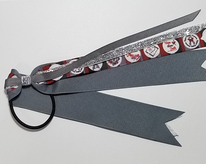 Diabetes Awareness Ponytail Streamer *You Choose Solid Ribbon Color- Glitter Color & Length*