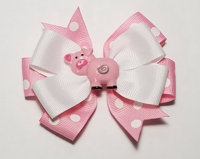 3.5" Pig Hair Bow *You Choose Solid Bow Color*