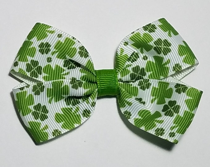 3" Shamrock Clover Hair Bow