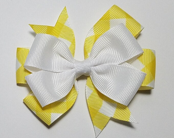 3.5" Yellow Gingham Hair Bow *CLEARANCE*