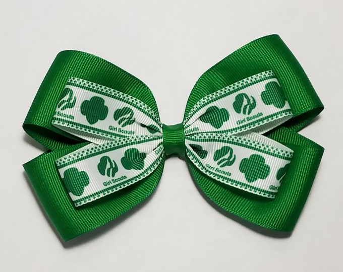 5" Scounts Hair Bow *You Choose Solid Bow Color*