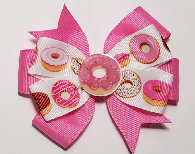 3.5" Donuts Hair Bow *You Choose Solid Bow Color*