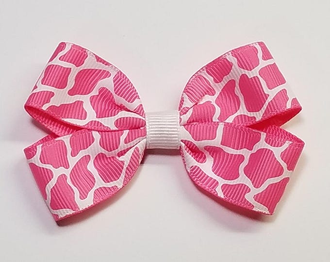 3" Pink Giraffe Hair Bow