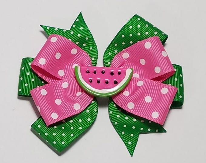 3.5" Pink Watermelon Hair Bow