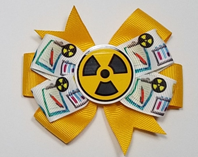 3.5" Science Hair Bow *You Choose Solid Bow Color*