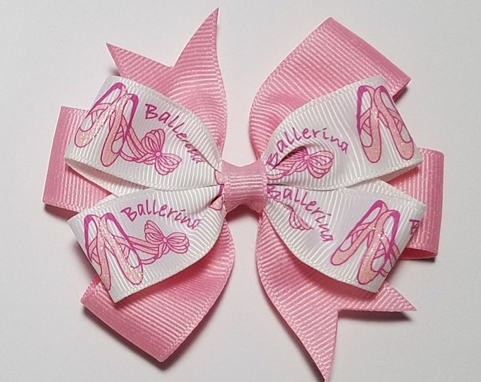 3.5" Ballerina Hair Bow *You Choose Solid Bow Color*