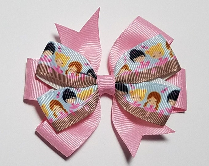 3.5" Ballerina Hair Bow *You Choose Solid Bow Color*