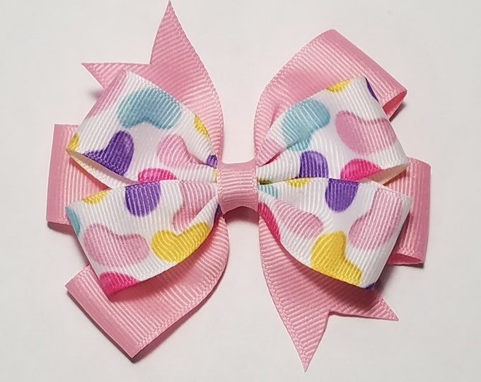 3.5" Jelly Bean Hair Bow *You Choose Solid Bow Color*