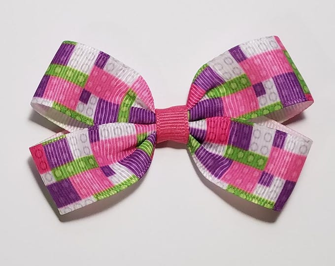 3" Building Blocks Hair Bow