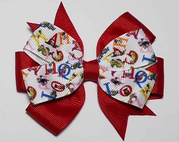 3.5" Alphabet Letters Hair Bow *CLEARANCE *