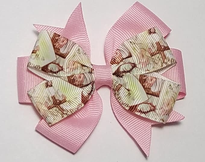 3.5" Jesus Hair Bow *You Choose Solid Bow Color*