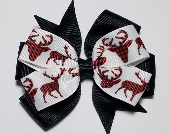 3.5" Buffalo Plaid Hair Bow