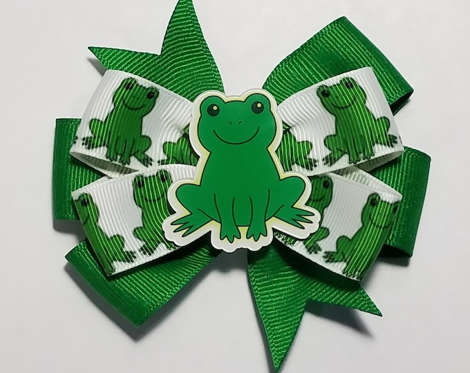 3.5" Frog Hair Bow *You Choose Solid Bow Color*