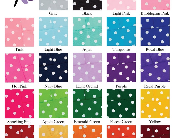 3" Polka Dot Hair Bow *Choose from 24 Colors*