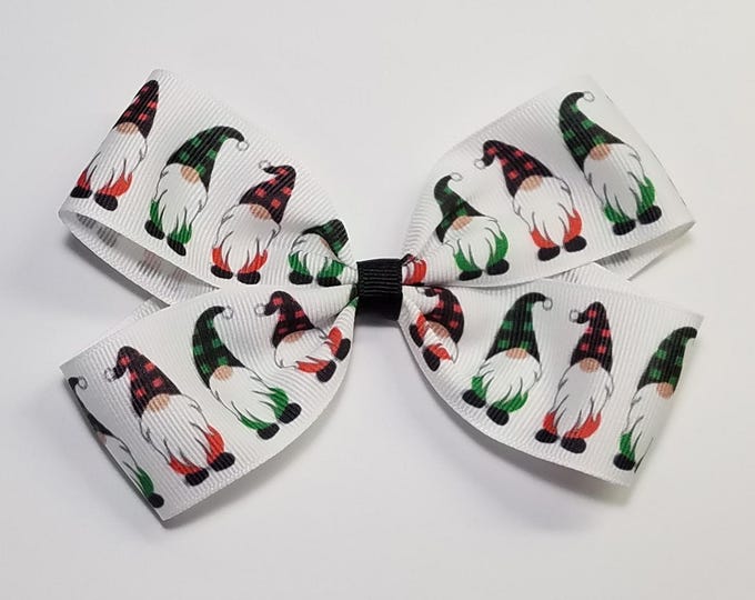 5" Christmas Gnomes Hair Bow *CLEARANCE*