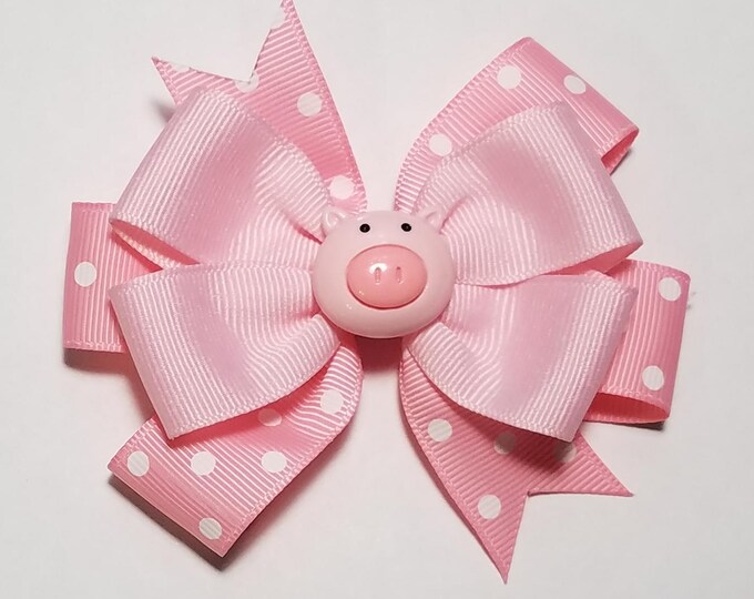 3.5" Pig Hair Bow *You Choose Solid Bow Color*