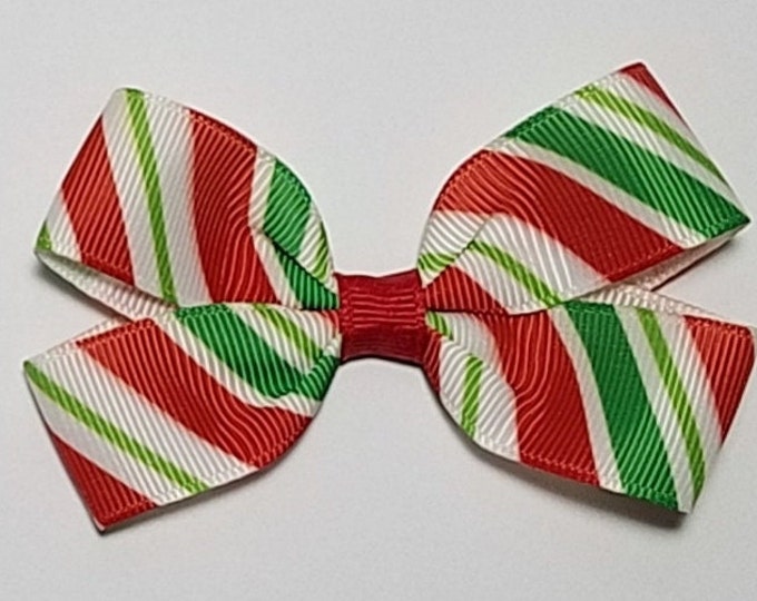 3" Candy Cane Stripe Hair Bow