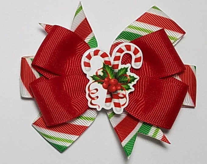 3.5" Candy Cane Hair Bow