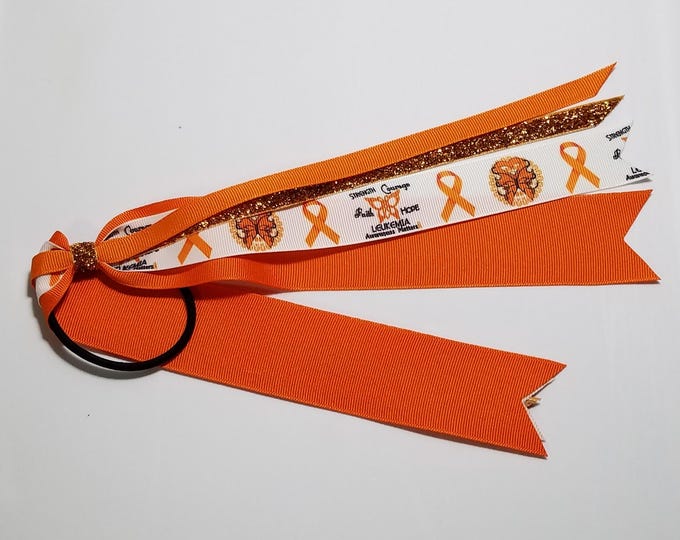 Leukemia Awareness Ribbon Ponytail Streamer