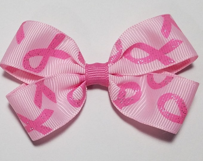 3" Breast Cancer Awareness Hair Bow
