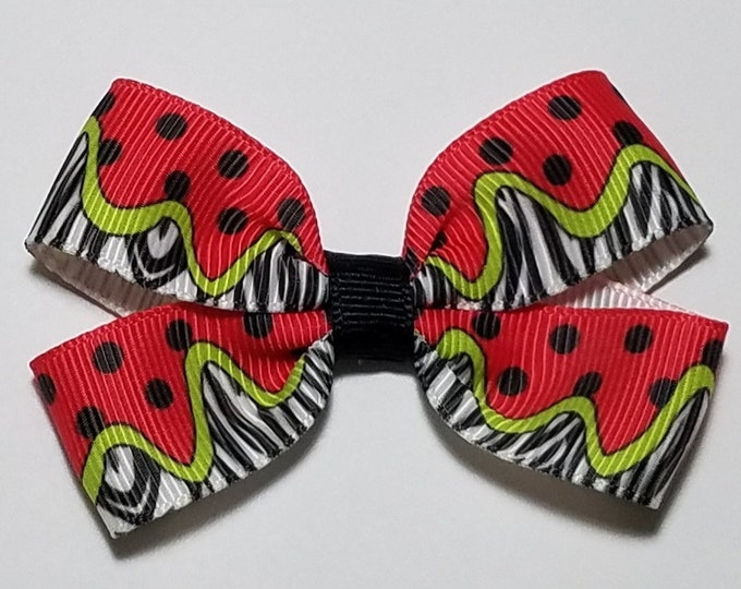 3" Zebra Hair Bow *CLEARANCE*
