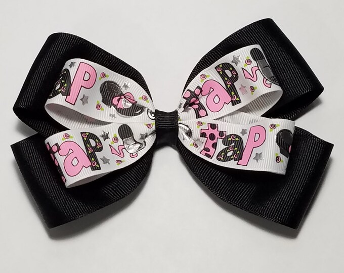 5" Tap Dance Hair Bow *You Choose Solid Bow Color*
