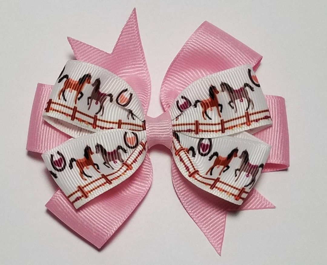 3.5 Horse Hair Bow you Choose Solid Bow Color Etsy