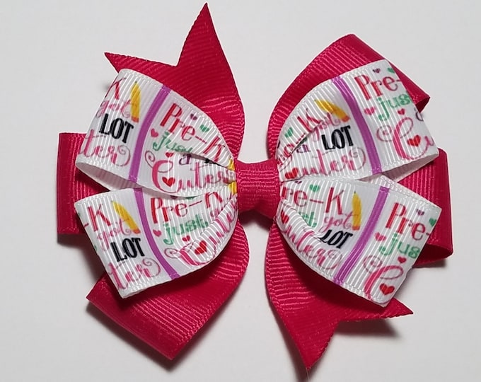 3.5" Pre-K Hair Bow *You Choose Solid Bow Color*