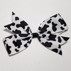 5&quot; Cow Print Hair Bow
