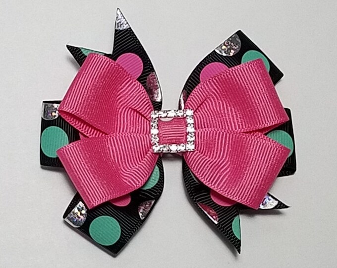 3.5" Party Hair Bow *You Choose Solid Bow Color*