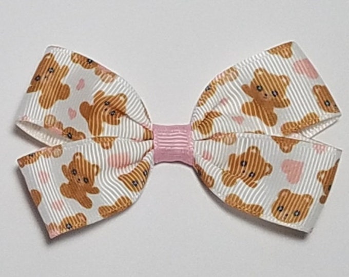 3" Teddy Bear Hair Bow