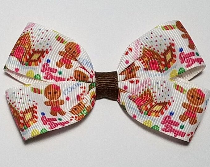 3" Gingerbread Cookie Hair Bow