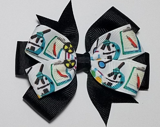 3.5" Science Hair Bow *You Choose Solid Bow Color*