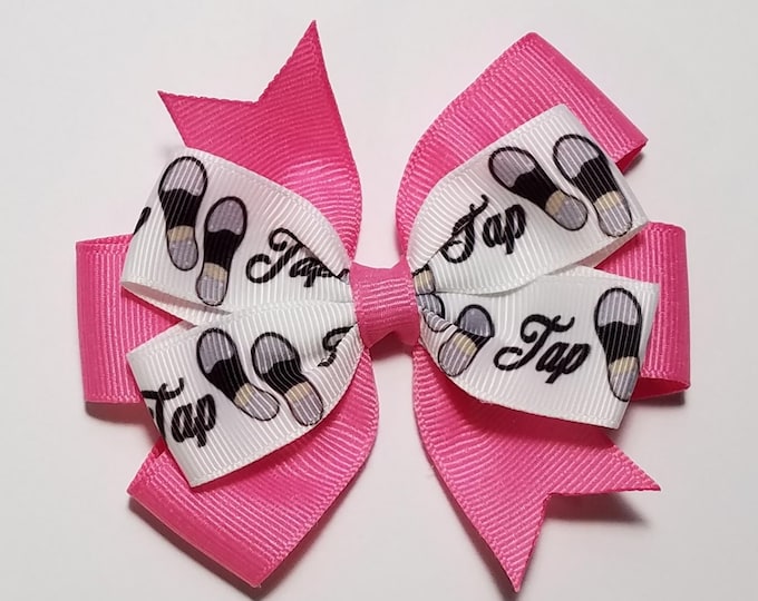 3.5" Tap Hair Bow *You Choose Solid Bow Color*
