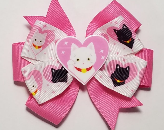 3.5" Cat Hair Bow *You Choose  Solid Bow Color*