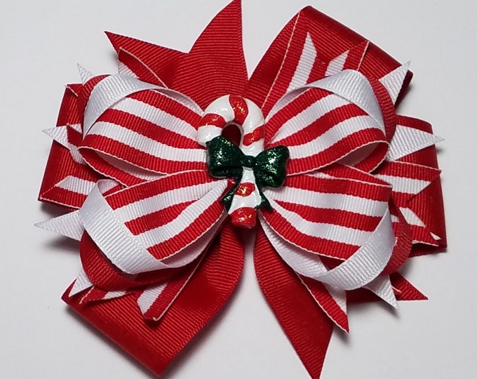 5" Candy Cane Stripe Hair Bow