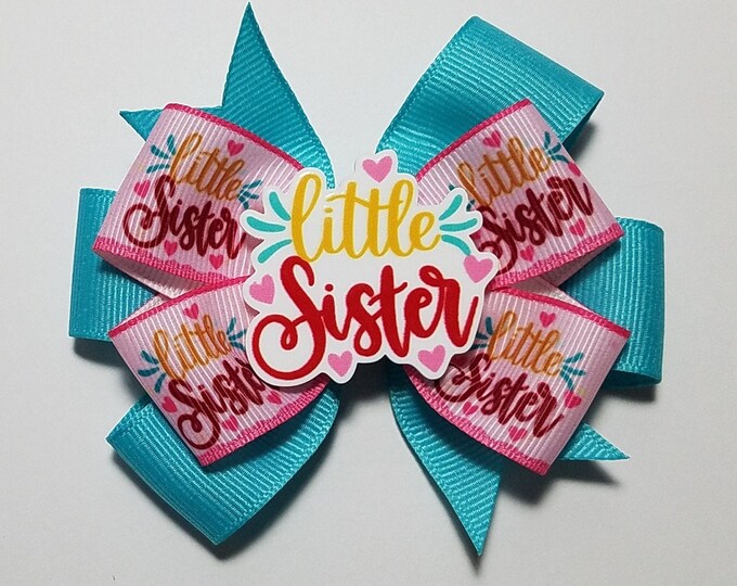 3.5" Little Sister Hair Bow *You Choose Solid Bow Color*