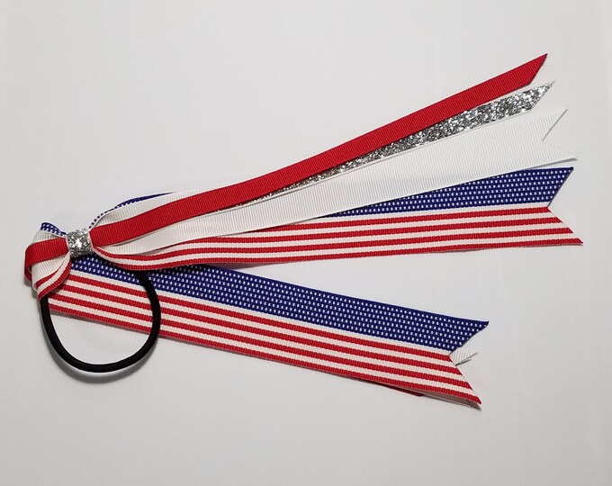 American Flag Ponytail Streamer *You Choose Length*