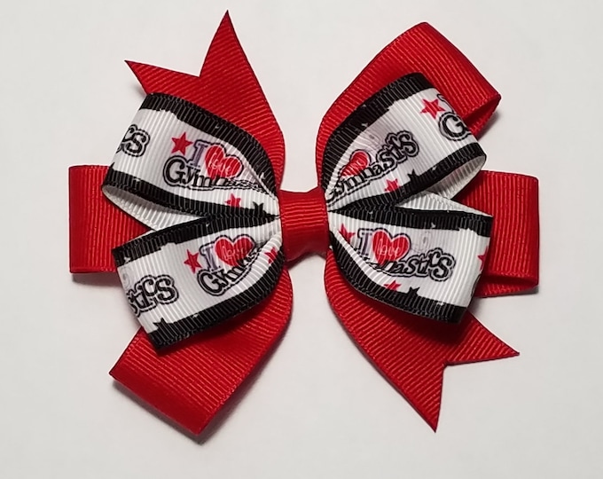 3.5" Gymnastics Hair Bow *You Choose Solid Bow Color*