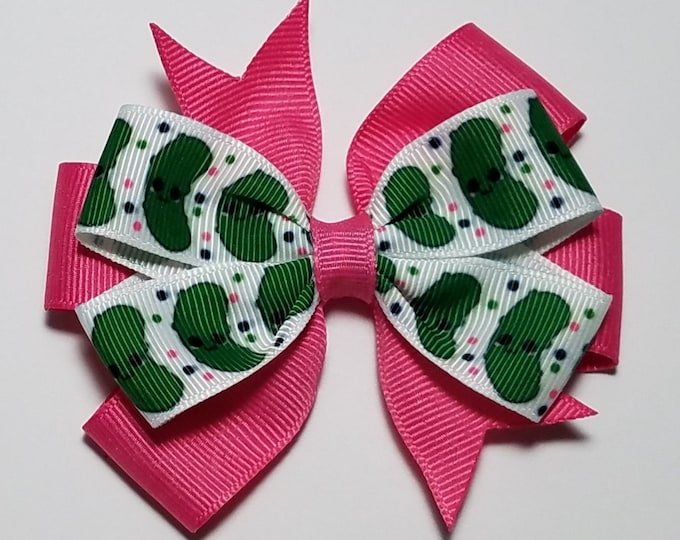3.5" Pickle Hair Bow *You Choose Solid Bow Color*