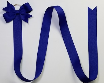 Ribbon Bow Holder -GOLD D RING *You Choose Length & Color*